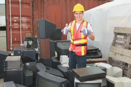 Hanwell community members utilizing waste removal services